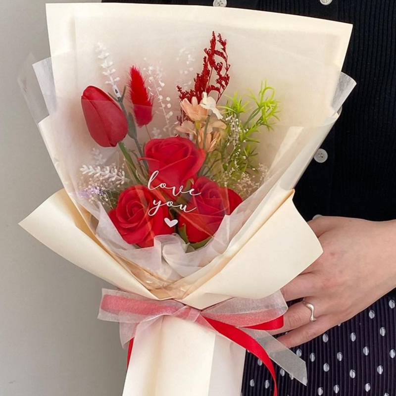 졸업식 입학식 장미 꽃다발 비누 꽃다발, 1개, 레드 26,000원