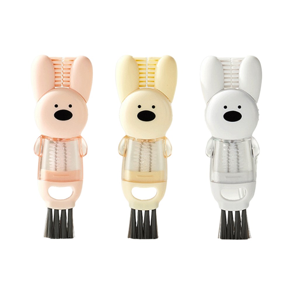 누누마켓 3IN1 토끼 텀블러 젖병 세척솔 실리콘 틈새 브러쉬, 1개, 옐로우 1,760원