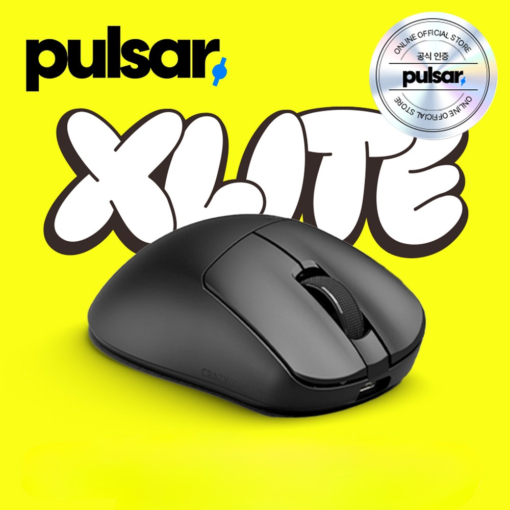 펄사 Xlite CrazyLight Medium 초경량 무선 게이밍 마우스 제트블랙 149,000원
