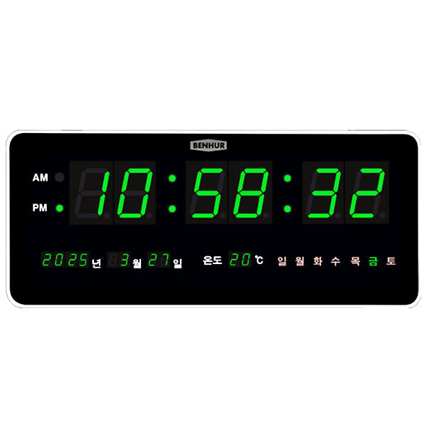 BENHUR_디지털벽시계, HB-302(그린) 59,900원