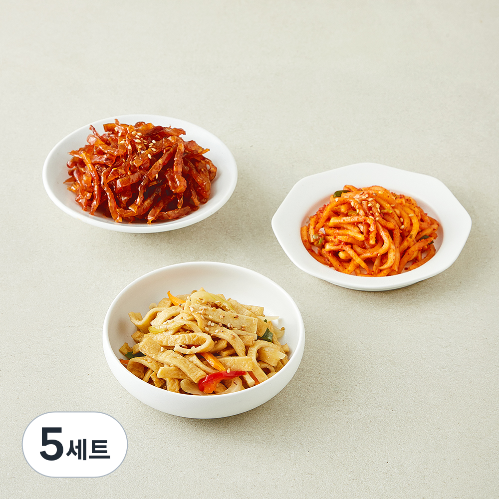 [로켓프레시] 비움반찬 베스트 간장어묵볶음 120g + 무생채 200g + 쥐포양념무침 60g 세트 40,490원