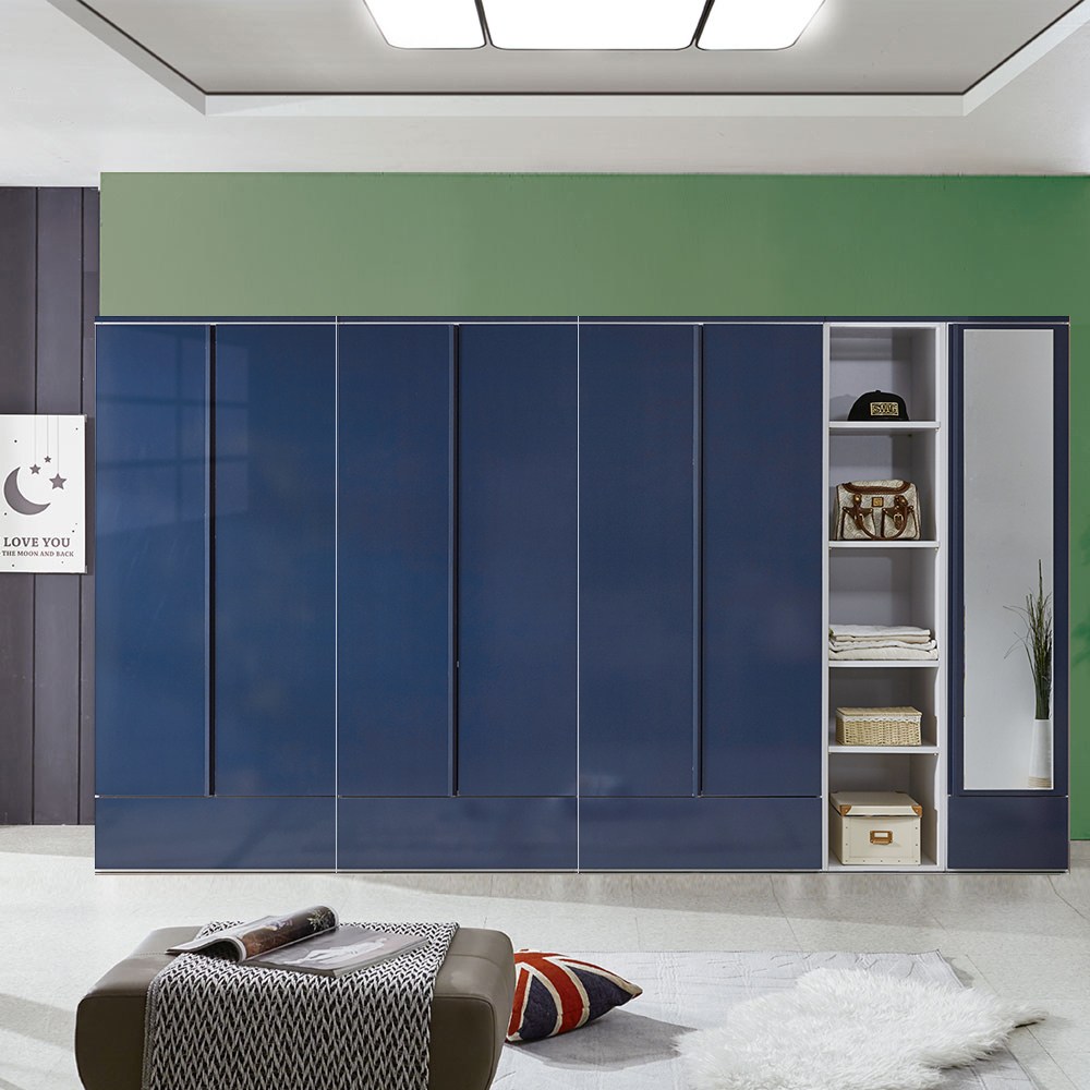 해해동동 하늘빛원서랍3200장농세트(원서랍옷장+원서랍이불옷장+원서랍옷장+오픈반장+원서랍거울반문장) (99) 옷장세트, 하늘빛원서랍3200장농세트-네이비 739,000원