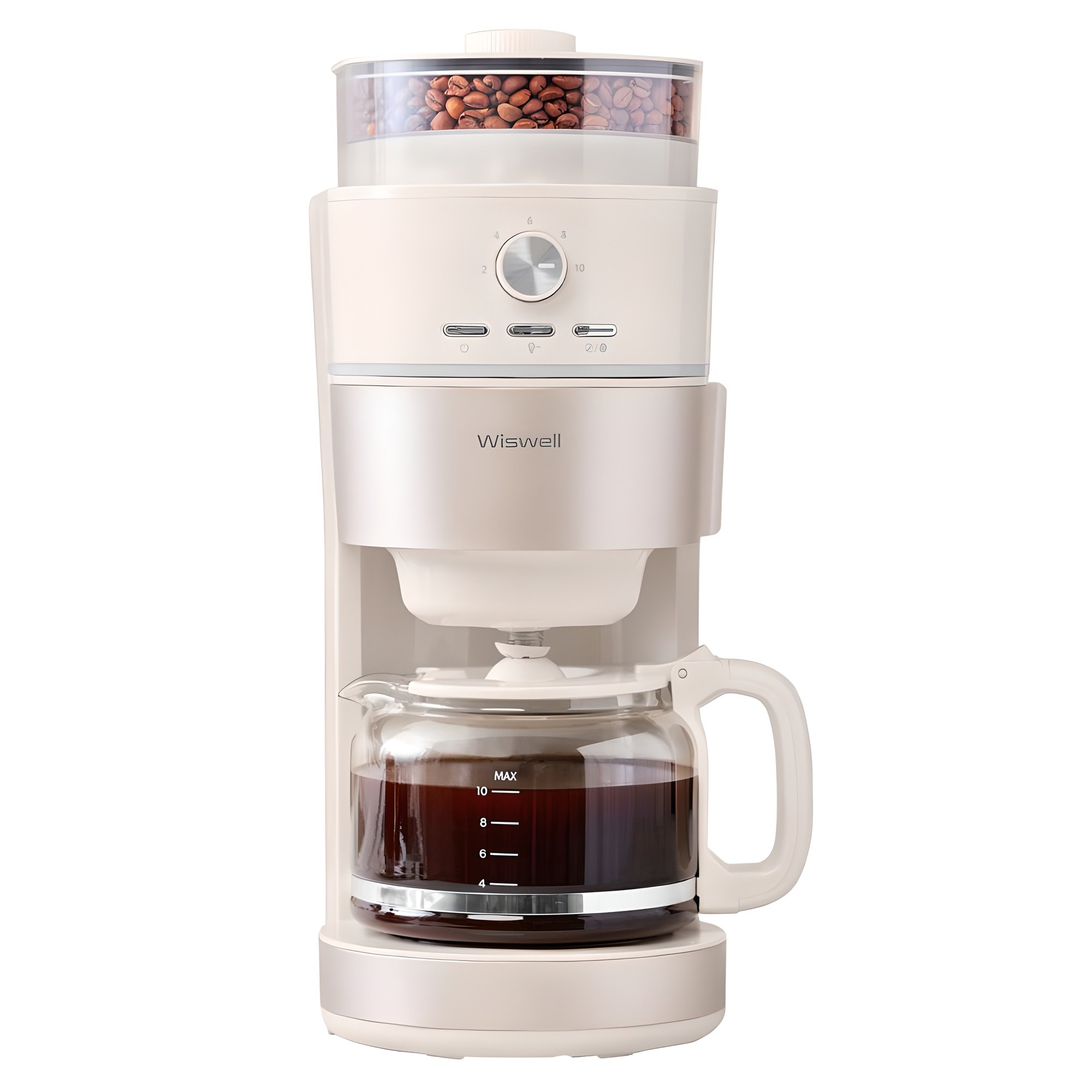위즈웰 그라인드 앤 드립 커피머신, (WC4131C), 크림 182,700원
