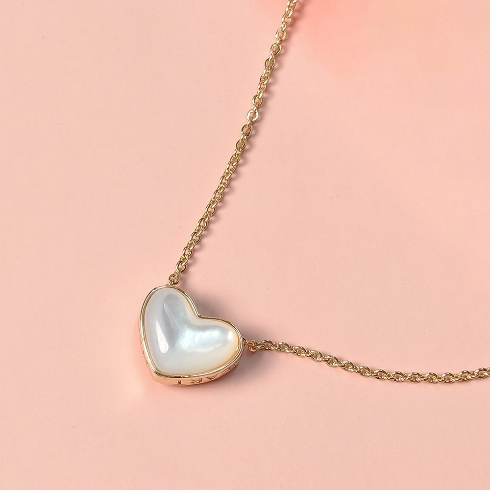 Ramlove 14K 양면 하트 목걸이 큐빅 패모 미니멀 심플 체인 CJR-SSG2305 49,800원