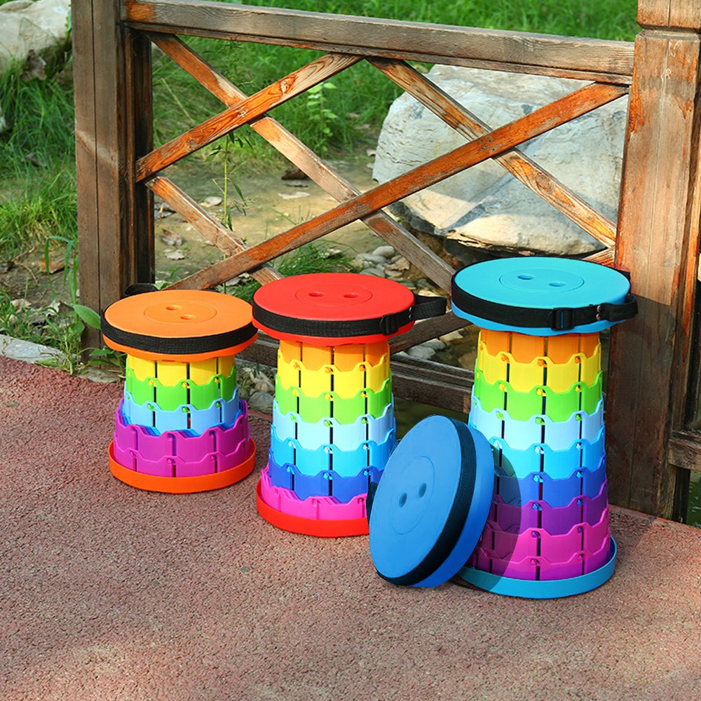 아코디언의자 놀이동산 줄서기 코끼리 무지개 자바라 의자 휴대용 간이 접이식의자 7,500원