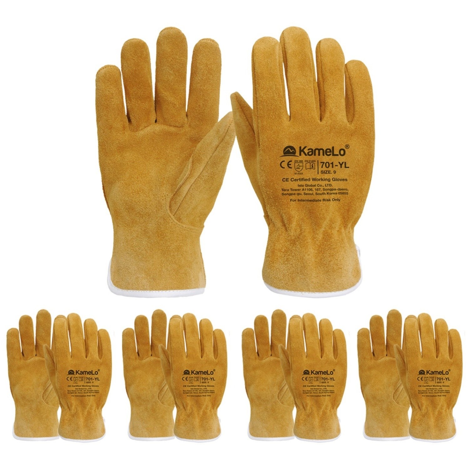 카멜로 KameLo 가죽장갑 캠핑 불멍 바베큐 장갑 화로대 701-YL 5세트 26,360원