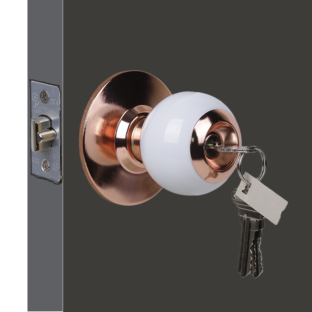 1000 화이트 원형 (열쇠형) 욕실용 방문손잡이 7,000원