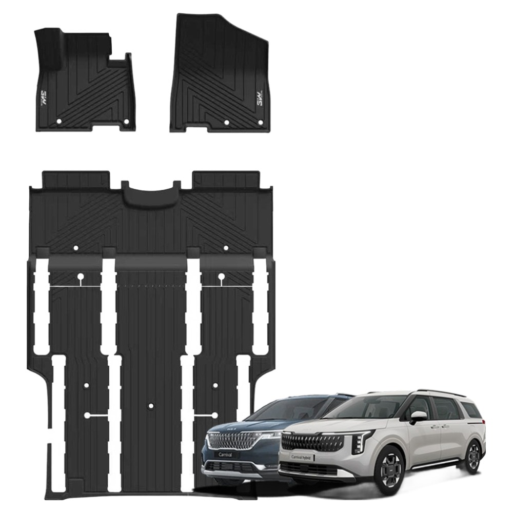 3W에코라이너 TPE 카매트 1열 + 2열 + 3열, 블랙, 기아 카니발 9인승 가솔린, 디젤 2023년 11월 346,000원