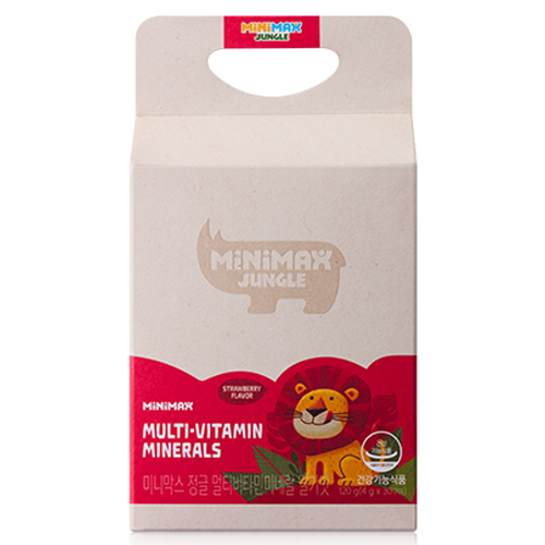 미니막스 정글 멀티비타민 미네랄 딸기맛 120g, 30정, 1개 15,000원