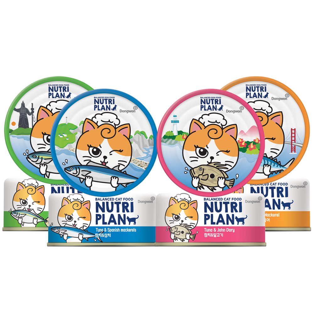 동원 뉴트리플랜 통영캔 고양이캔, 4종혼합, 90g, 24개 24,900원