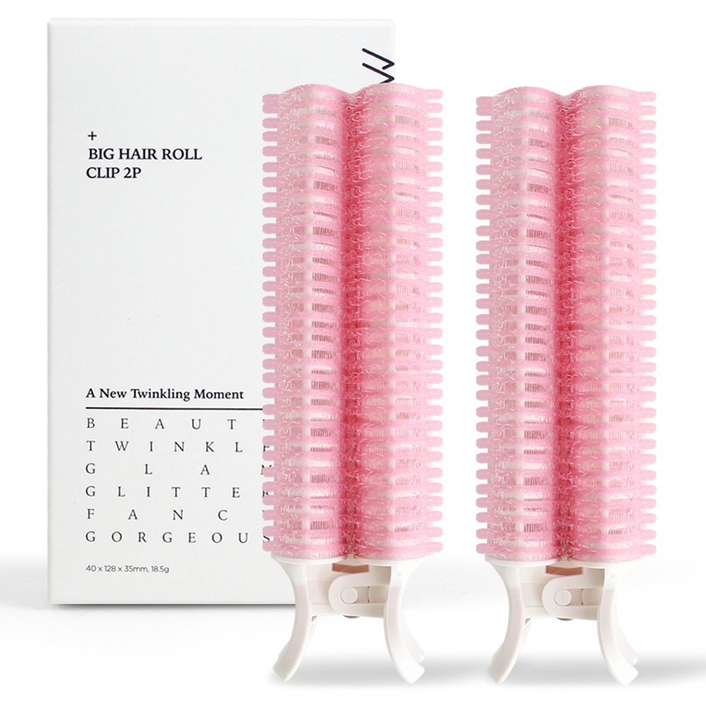 글로스앤글로우 빅 헤어롤 집게, 핑크, 2개 5,500원