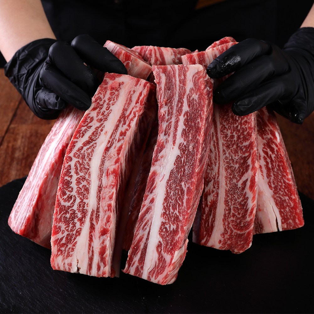 프라임앵거스 지방손질 도톰 우대갈비 꽃갈비 소갈비 캠핑 바베큐 가정용 초이스등급, 5개, 400g 75,900원