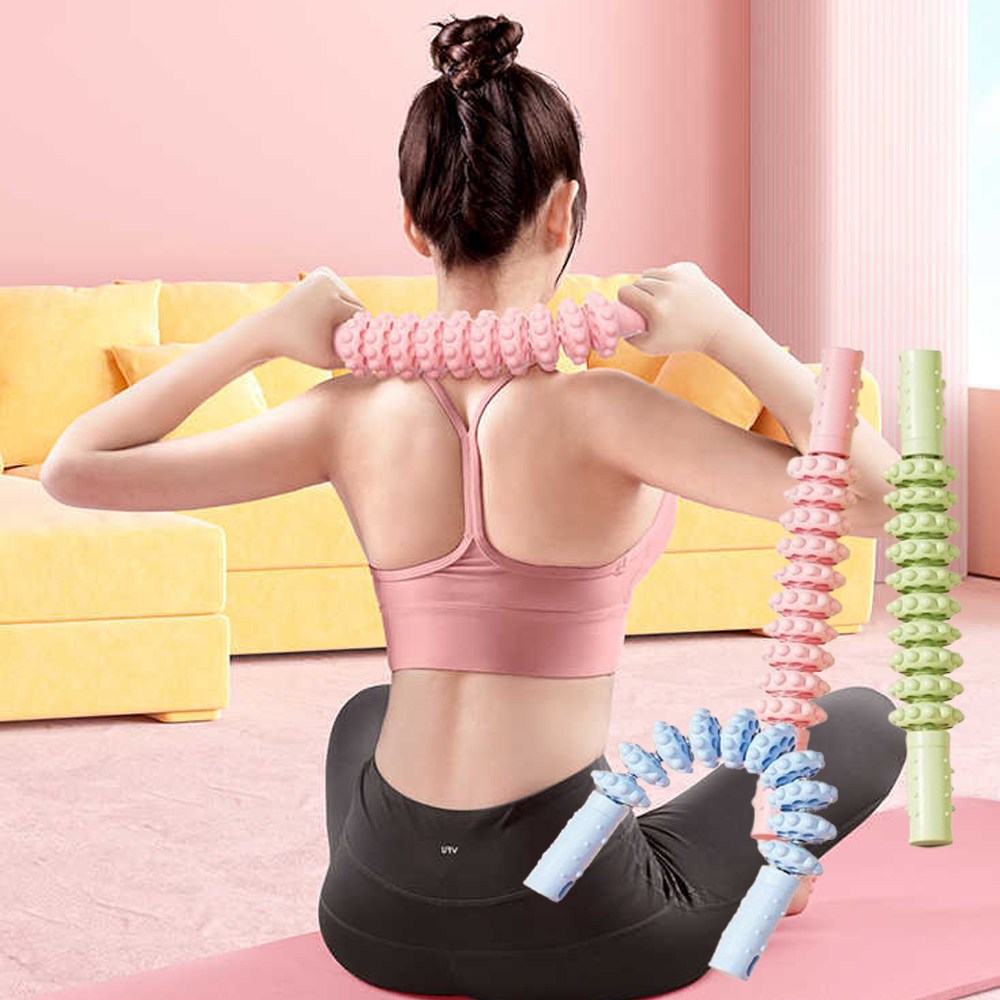 도매창고 휘어지는 마사지 지압 롤러 10구 스틱 요가 마사지봉 안마봉 뭉친근육 셀프 허벅지 스프링 어깨 발 탄성 4,290원