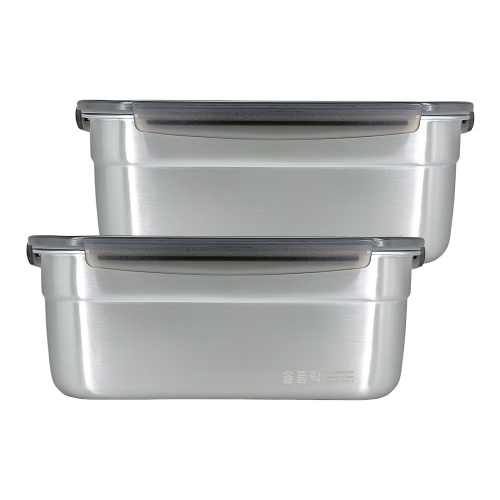 올품락 원쁠템 퓨레씰 스텐 밀폐용기 반찬통 그레이 38,800원