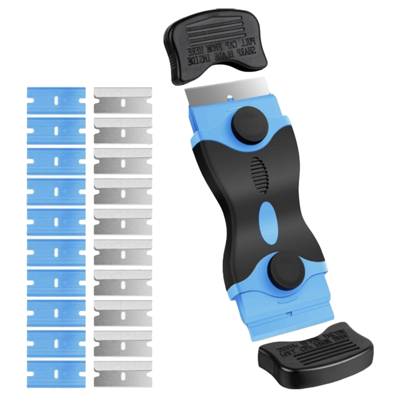 요모픽 다용도 양날 스크래퍼 + 리필용 쇠날 10p + 플라스틱날 10p 세트 블루, 1세트 6,250원