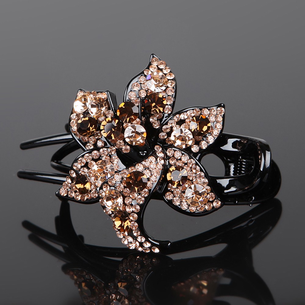 1P/2P 릴리꽃 왕핀 큐빅 집게핀 올림머리 반묶음 반머리 집게 큐빅핀 헤어핀 빅사이즈 4,900원