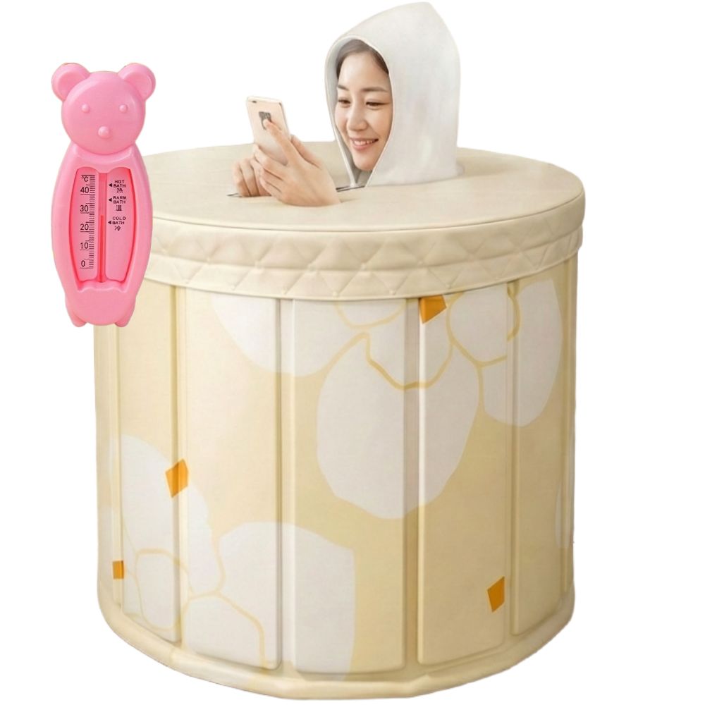 본생활 반신욕조 온신욕조 목욕통 접이식욕조 이동식욕조 덮개포함, 1개, 별달 34,800원