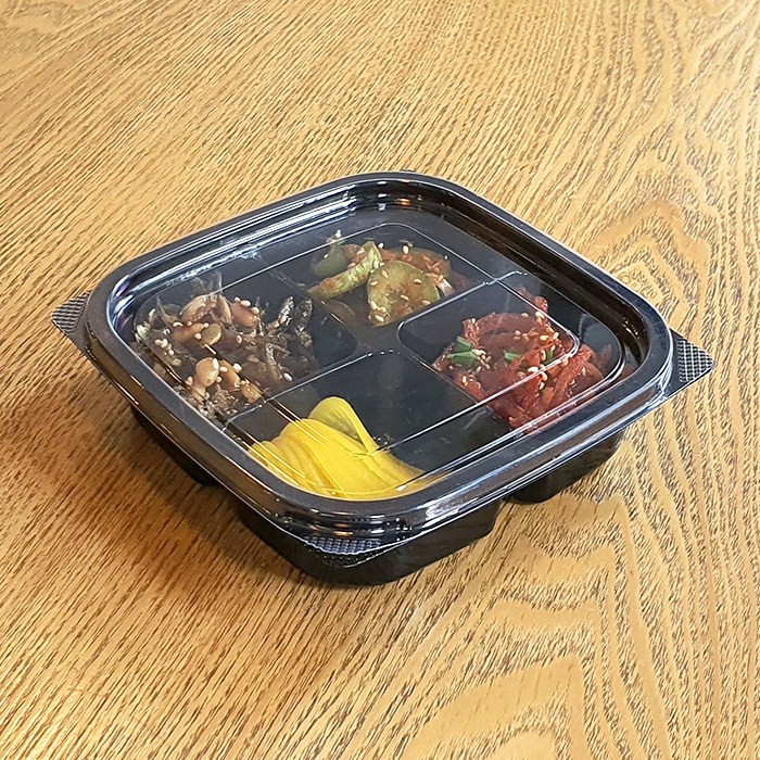 더팩컴퍼니 TY-150-4 사각찬용기 반찬용기 4칸(검정) 80,290원
