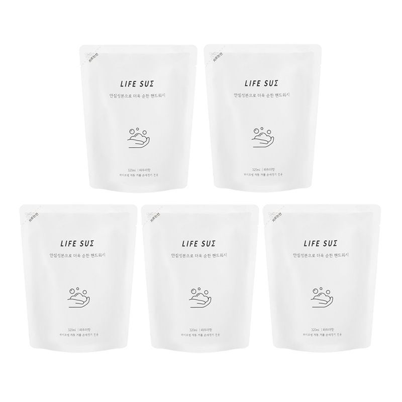 라이프썸 핸드워시 320ml (자동 손세정기 전용) 파우더향 x 5개 리필형 항균 거품형 손세정제 핸드솝 물비누, 320ml, 5개 15,900원