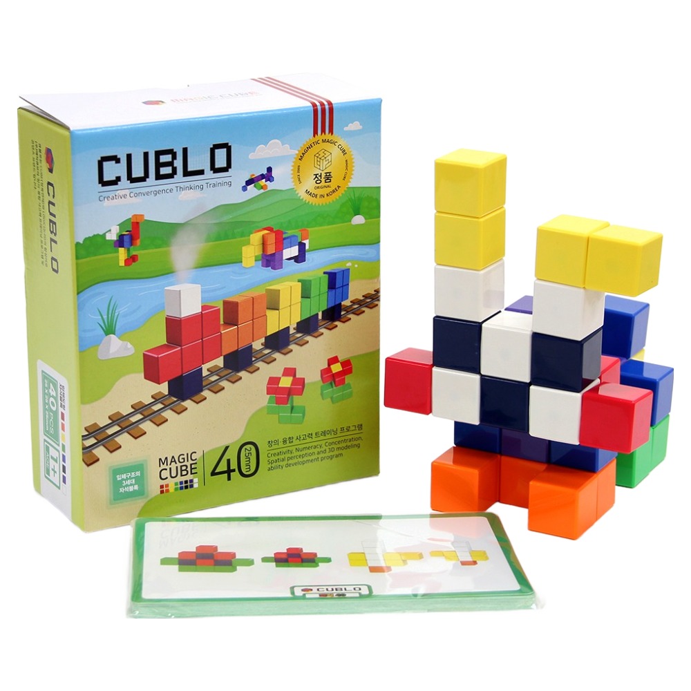 큐블로 아동용 매직큐브 자석블럭 매직40 25mm, 1개 40,300원