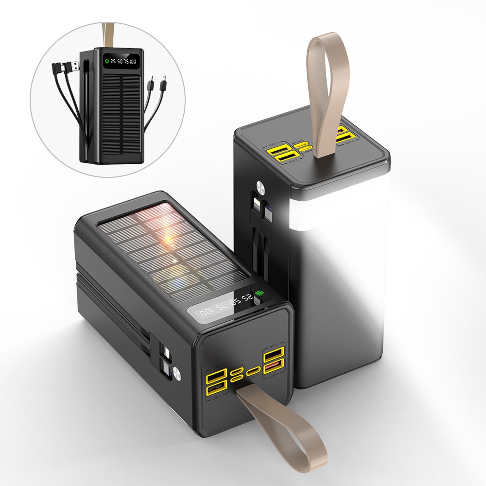 CCAGU 대용량 보조배터리 60000mAh 고속충전 태양광충전기 일체형 보조밧데리 멀티단자 차박 캠핑용 LED조명등 48,900원