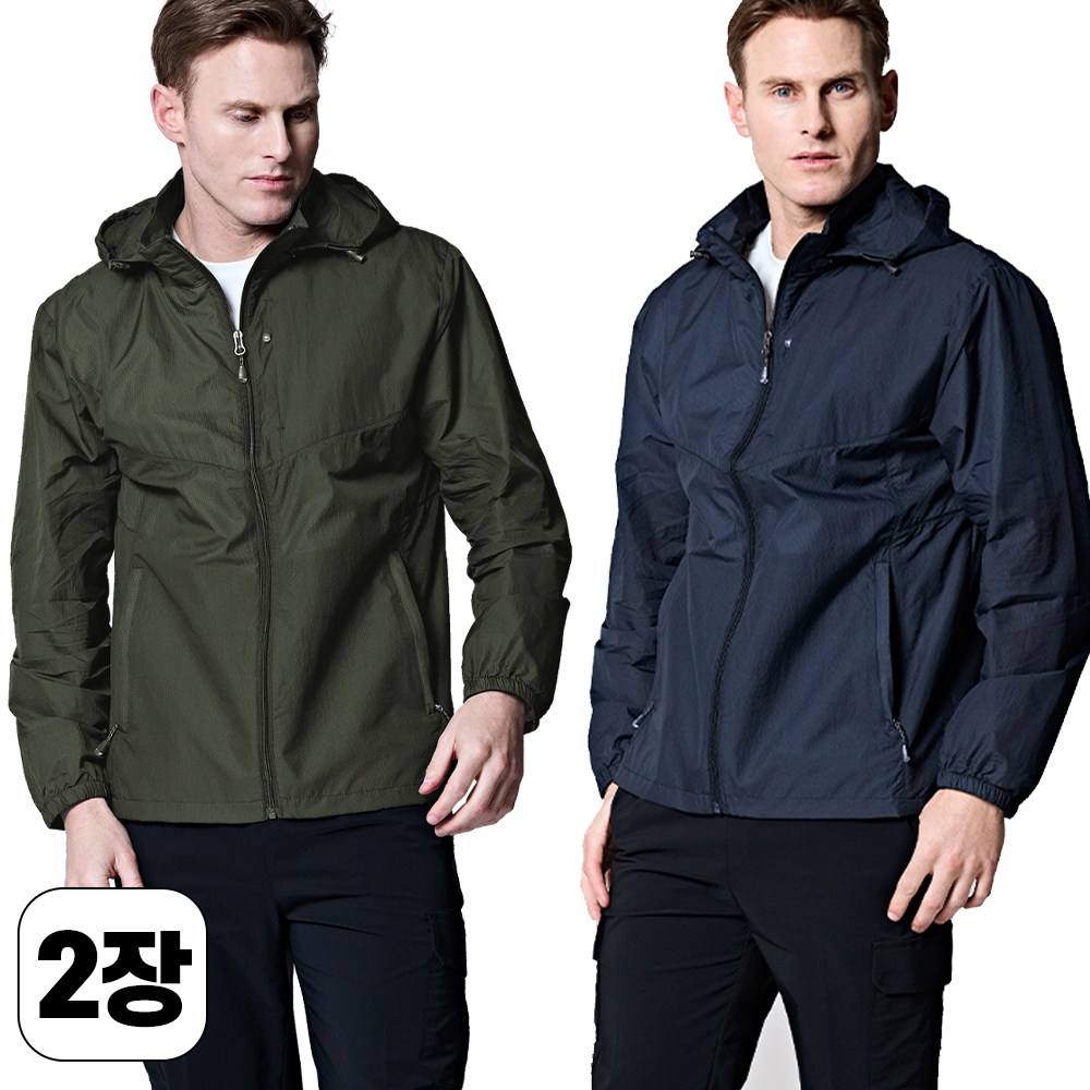 워킹맨 아울렛 1+1 봄 여름 시즌 후드탈부착형 경랑 라이트 메쉬 나일론 스판 바람막이 아웃도어 아우터 빅사이즈 F100 35,700원