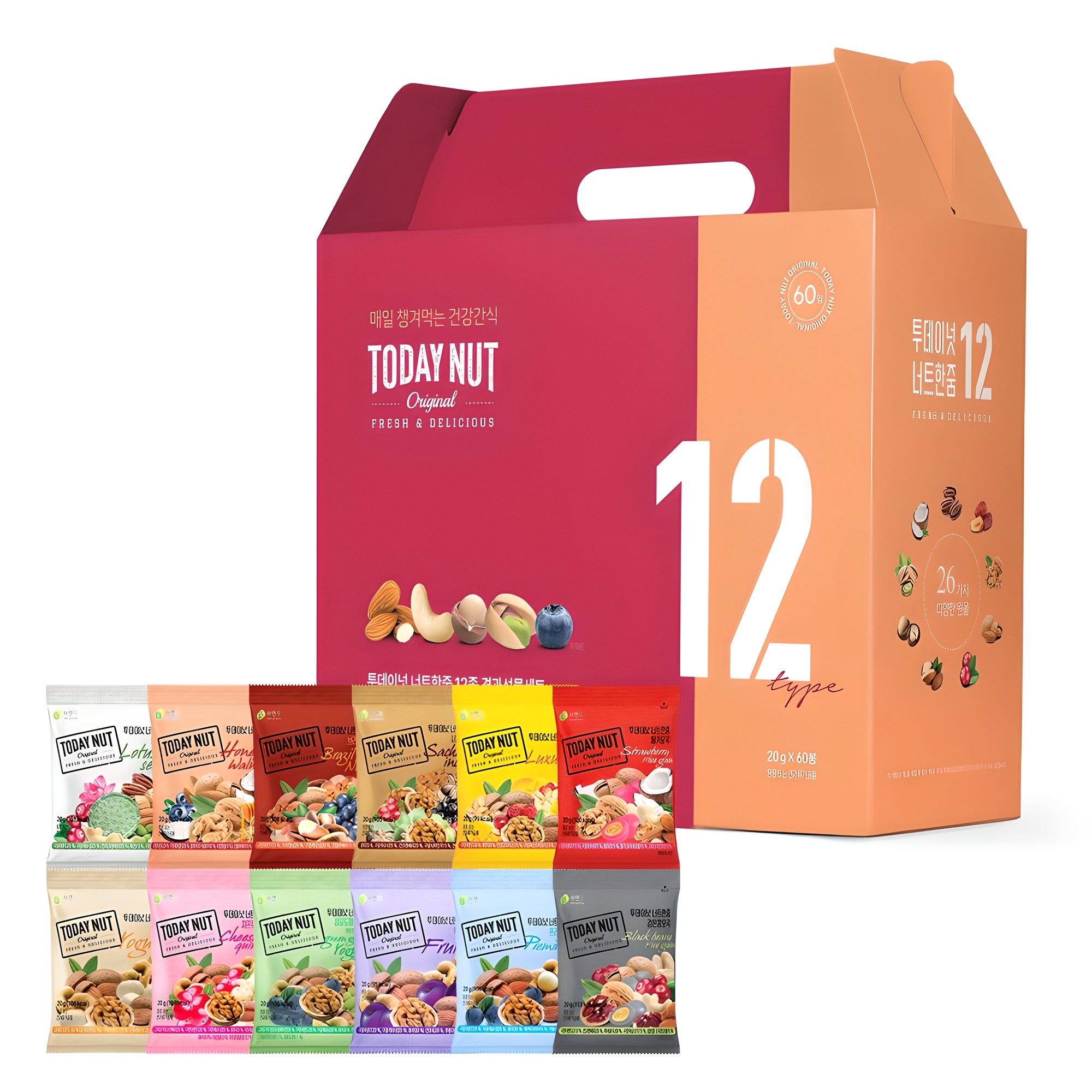 투데이넛 너트한줌 12종 견과세트 1.2kg 39,900원