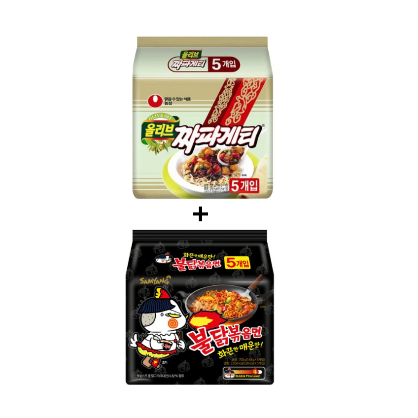 올따옴) 농심 멀티 2종세트 짜파게티 5입 2봉+삼양 불닭볶음면 5입 2봉, 1개 27,600원