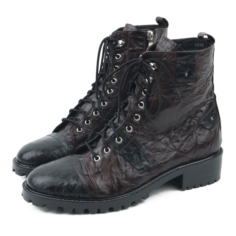 RHJ-50-13 (주문제 작수제화) 브라운 캐쥬얼 남성부츠 소가죽 수제화부츠 국산남성반부츠 해피슈즈 210,000원