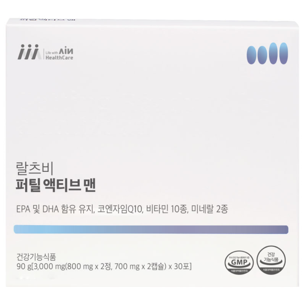 랄츠비 퍼틸액티브맨 남자 임신준비 멀티비타민, 1개, 30회분 85,000원
