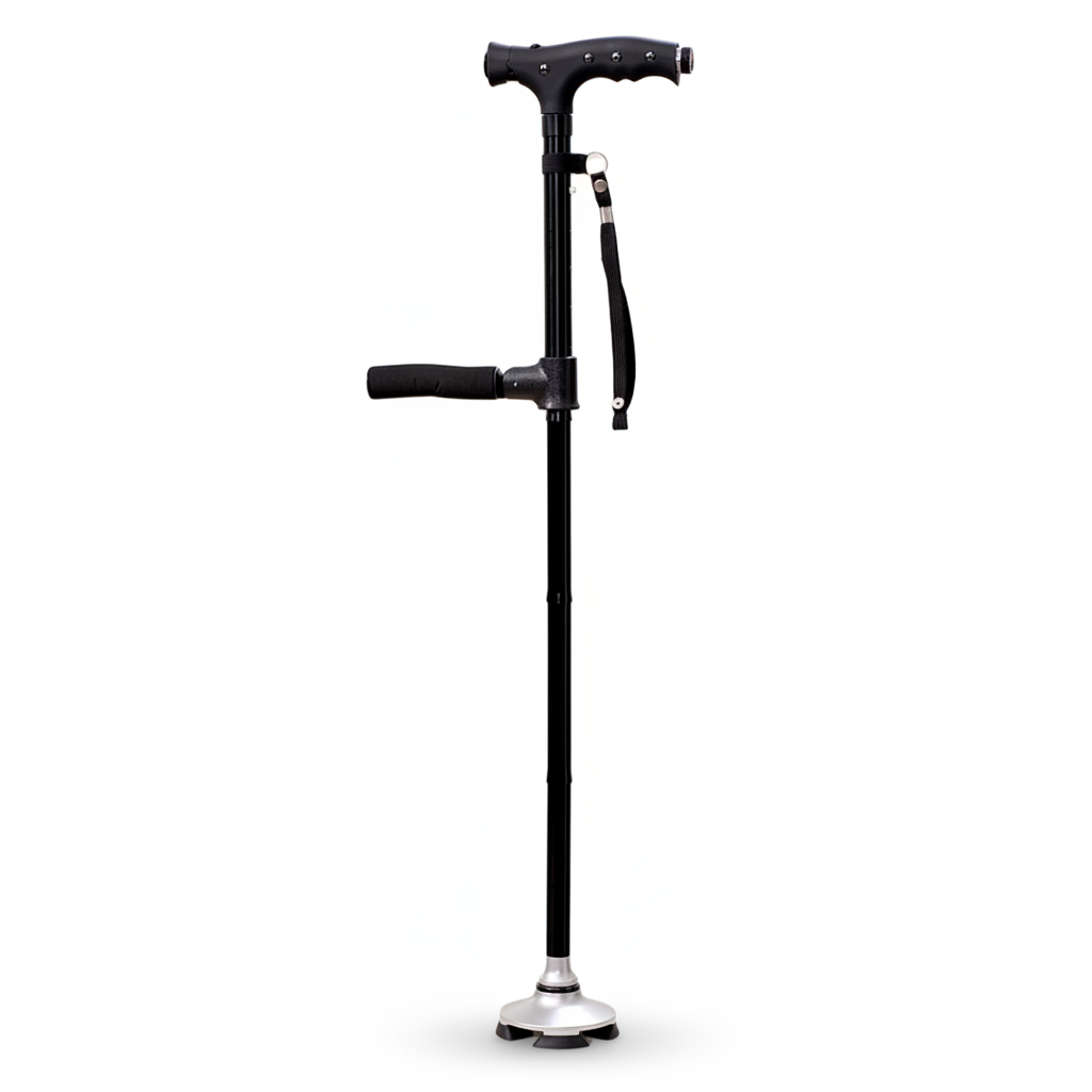 리빙톤 1초 안전스틱 네발 접이식 지팡이 사발이 어버이날 부모님 선물, 2세트 49,800원