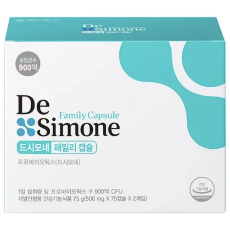 드시모네 패밀리 캡슐 500mg x 150캡슐 장면역 식물성 900억 고함량 유산균, 1박스, 50회분 104,480원