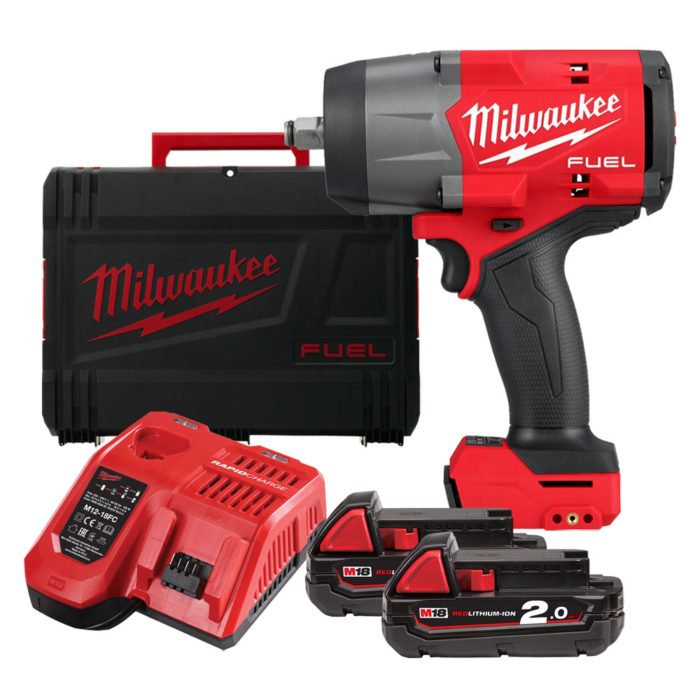 밀워키 M18 FHIW2F12-202X 충전 18V 하이토크 임팩트 렌치 2.0Ah 배터리 2개 세트, 1개 511,540원