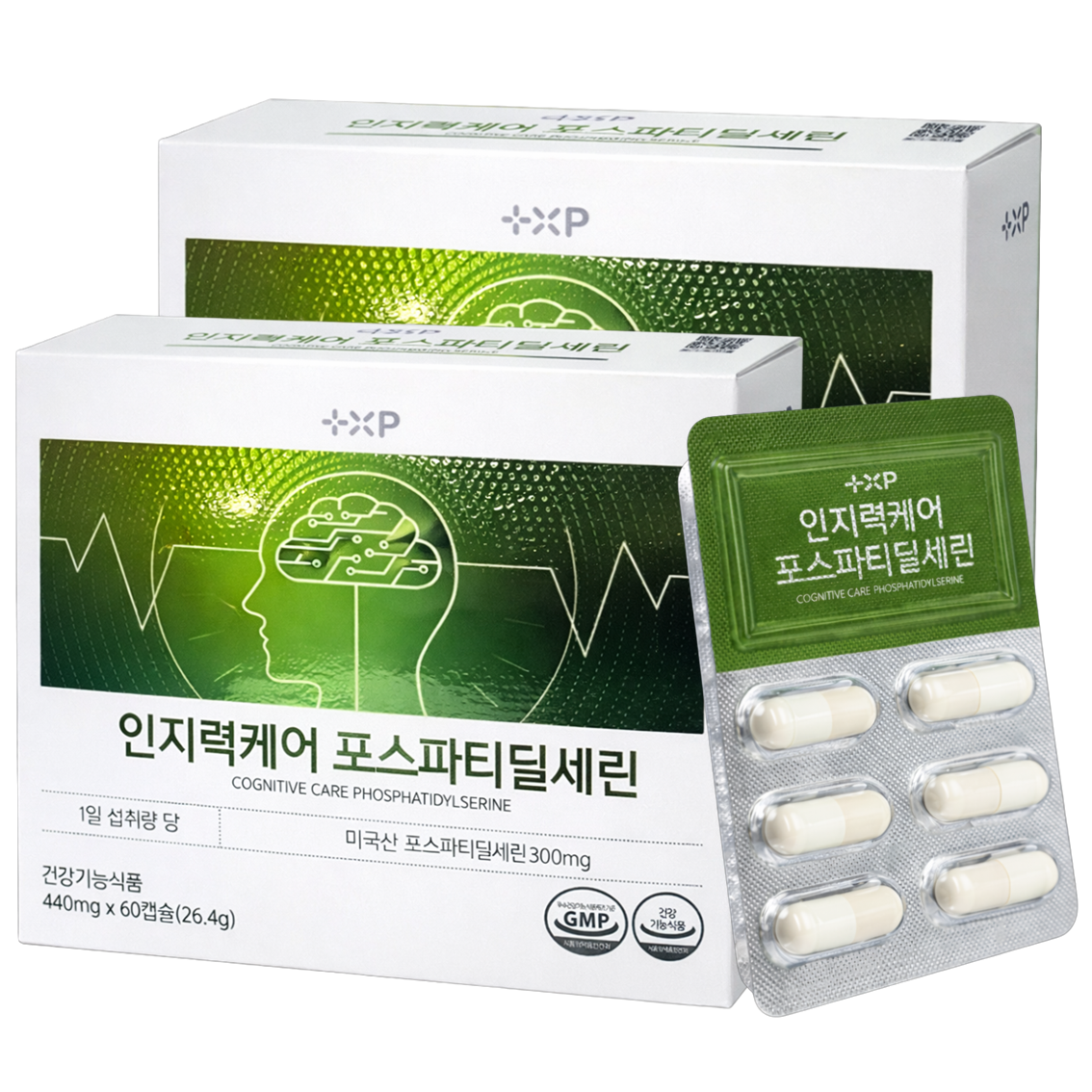 브레인 케어 포스파티딜세린 영양제 미국산 포스타디딜세린 포스파디딜세린 두뇌 뇌 건강 PS 피에스, 2개, 60정 90,000원