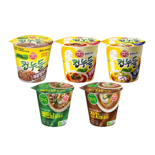 오뚜기 컵누들 5종 15개 세트 무료배송 빠른배송 (매콤찜닭3+매콤한맛3+우동맛3+베트남쌀국수3+잔치쌀국수3) ottogi 22,500원