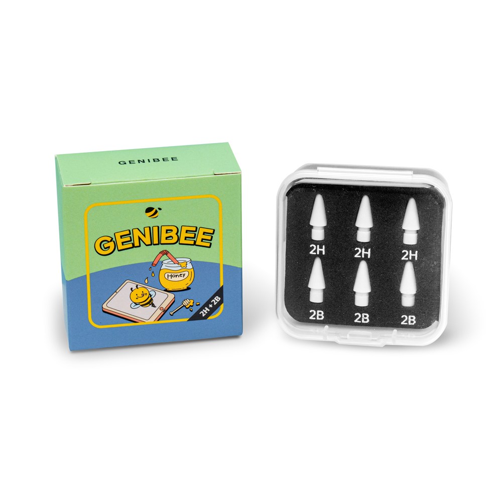 지니비 애플펜슬 호환 펜촉 2H 2B 드로잉 펜촉, 연필질감, 2H 3개+2B 3개, 1세트 13,900원
