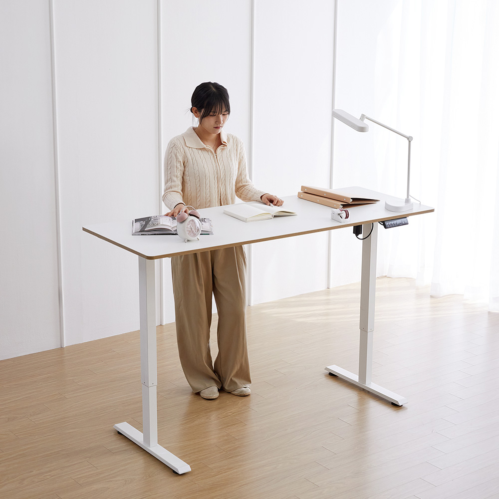 [리비니아] 스마트 전동 높이조절 책상 모션데스크 1200 1600mm / 스탠딩 전동 데스크 / 화이트 책상, 화이트 107,800원