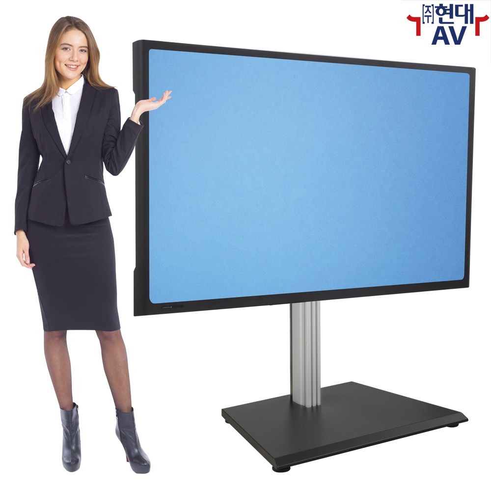 현대AV HD-6251MP15 초대형 TV 플로어 스탠드, 75인치/50kg 지원(옵션 100인치까지 가능), 상하 각도 및 TV 높낮이 조절 가능, 기둥 높이 연장, 거치대 297,000원