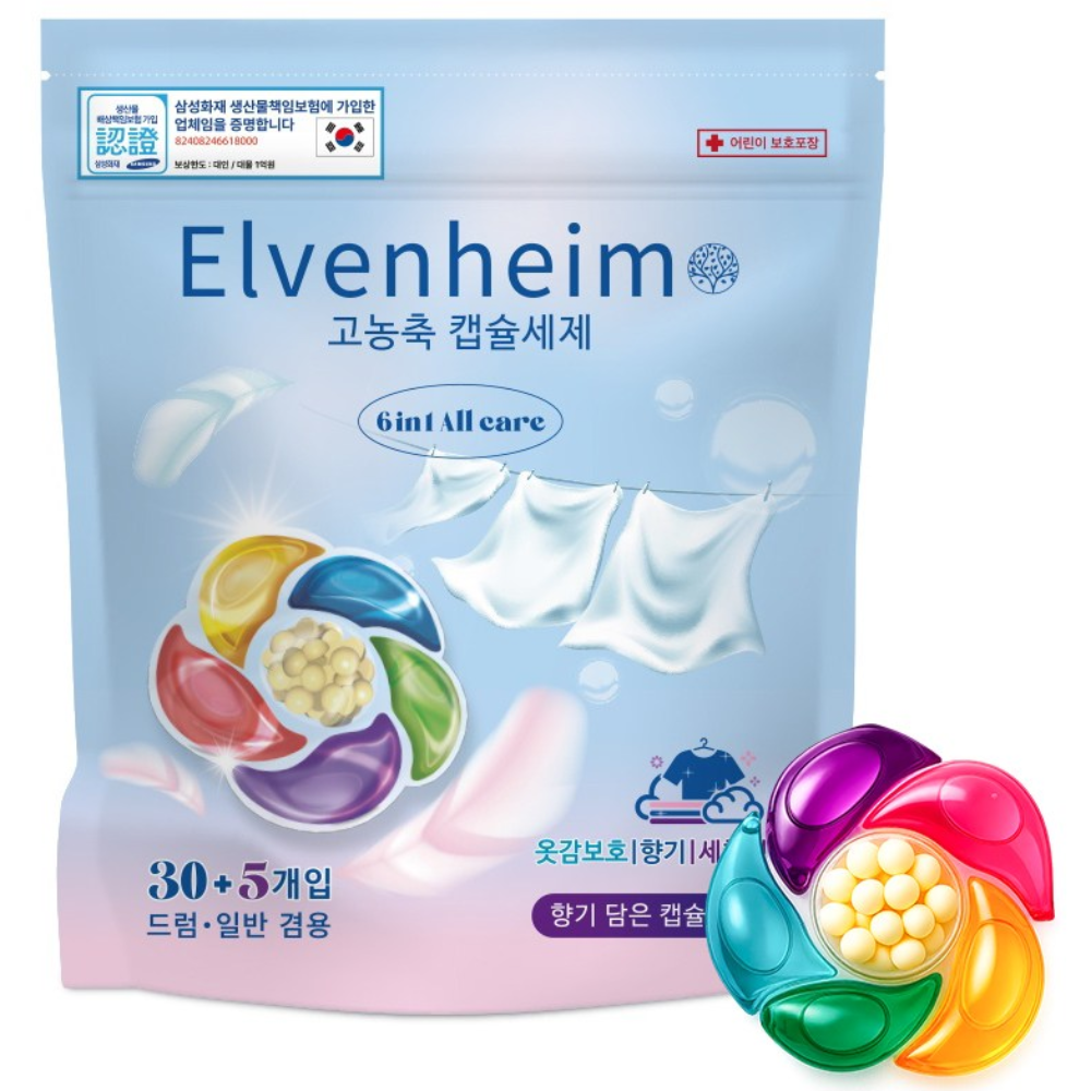 엘븐헤임 프리미엄 6in1 고농축 캡슐세제, 1개, 35개입 10,450원