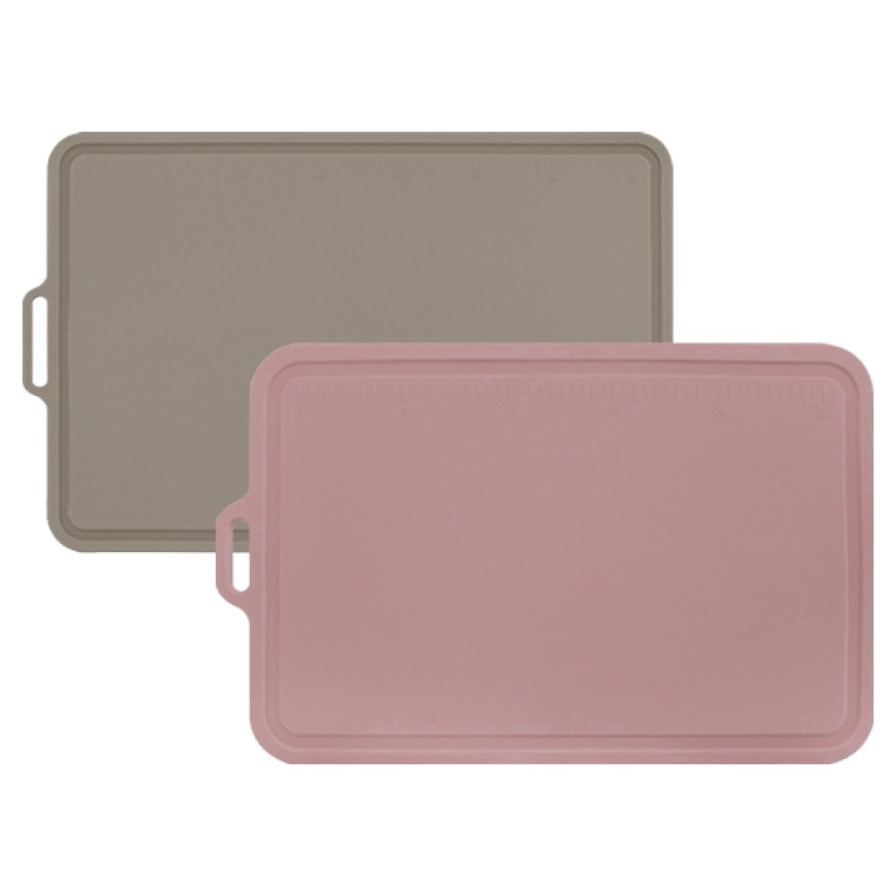 실리콘스토리 항균 실리콘 플래티넘 양면 도마 중형 2종 세트, 1세트, 그레이 + 핑크 25,940원