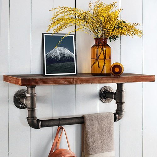 핸즈홈 파파메이드 조립식 파이프 벽 선반 C(61) 진열장, 스테인+쿠퍼, SC(HH-156), 1단 49,400원