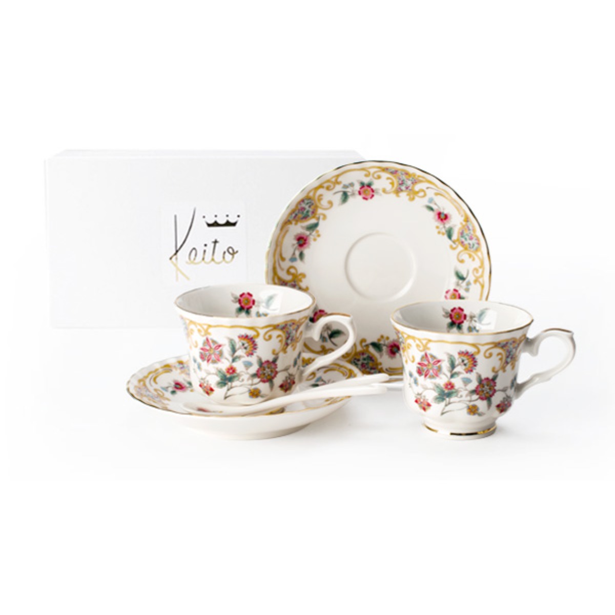 게이또 임페리얼 2인조 커피잔 찻잔 세트 6P 앤틱 빈티지 카페, 1개 58,300원