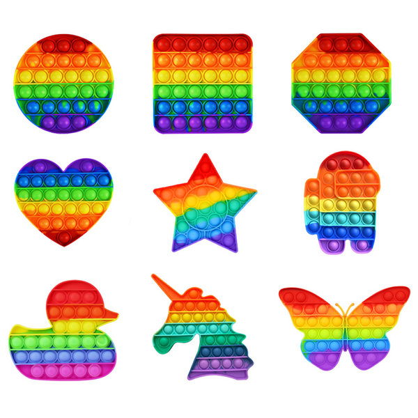 푸쉬팝 푸시팝 팝잇 (KC인증) 1+1 올인템 푸쉬팝 푸시팝 팝잇 어몽어스 레인보우 실리콘 뽁뽁이 장난감 버블 popit 스트레스해소 틱톡 말랑이 5,000원