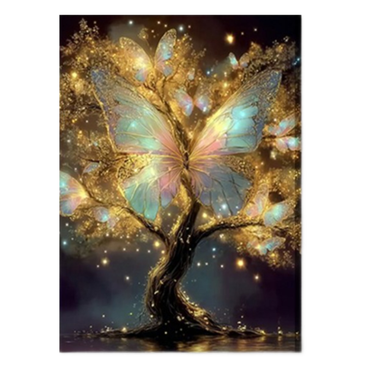 뉴타임즈 보석 자수 다이아몬드 그림 3D 입체 효과 다이아몬드 자수를 붙이다 DIY 핸드메이드 애호가 풍경화 홈 인테리어 특별한 선물, 1세트, 빛나는 나무 00287 19,000원