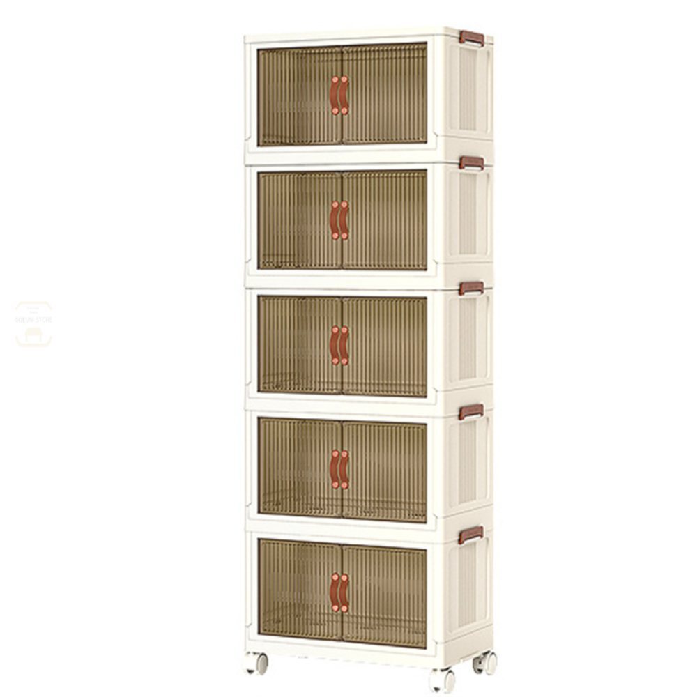 끄니스토어 5단 이동식 폴딩 리빙박스 65cm 화이트 웃수납정리함 소품보관함 205,100원