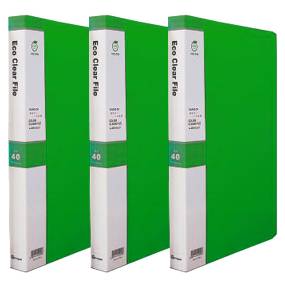 영오 인덱스 클리어파일 40p, 녹색, 3개 7,900원