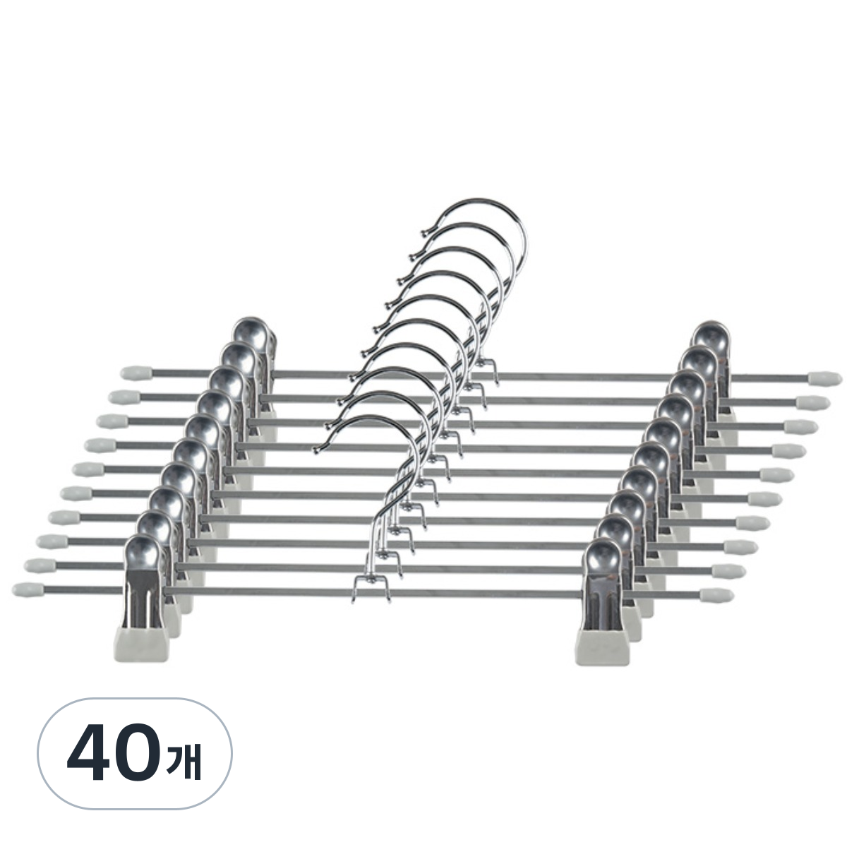 오리지니크 강력 미끄럼 방지 논슬립 옷걸이 30cm 바지걸이 집게형 10개, 40개, 스텐 66,000원