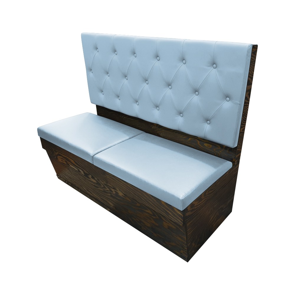 대성쇼파 수납 가능한 붙박이쇼파 의자 넓은2인용(1200mm)-다이아형(컬러타입), 라이트 블루+짙은프레임 464,200원