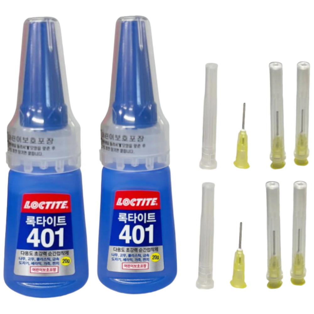 비즈공예 필수 아이템 록타이트 401 20g 2개 + 미세 노즐 6개 + 노즐안전커버 6개, 1개, 단일 9,240원