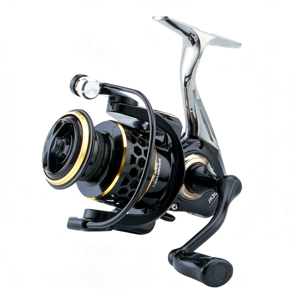 Huidiao 범용 스피닝릴 1000-7000 시리즈 5.2:1 기어비 헤비듀티 낚시릴 최대 12kg 드래그 금속 스풀/핸들/풋 민물 및 바닷물 겸용, 블랙, JK4000 15,300원